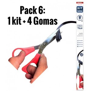 Pack 6 - Kit de gomas Escobillas planas + 4 Gomas repuesto!